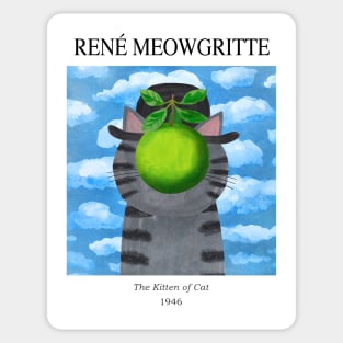 Rene Meowgritte Sticker